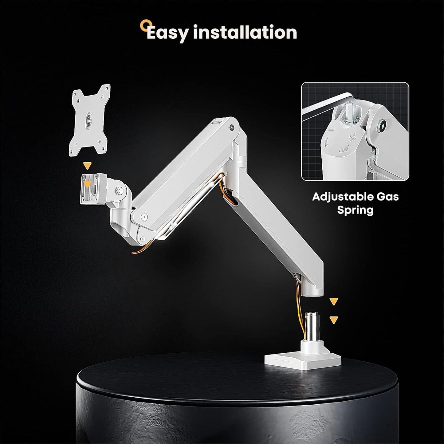 Ergonest Ultrawide Monitor Arm – Heavy-Duty Gas Mount (17–49 in)