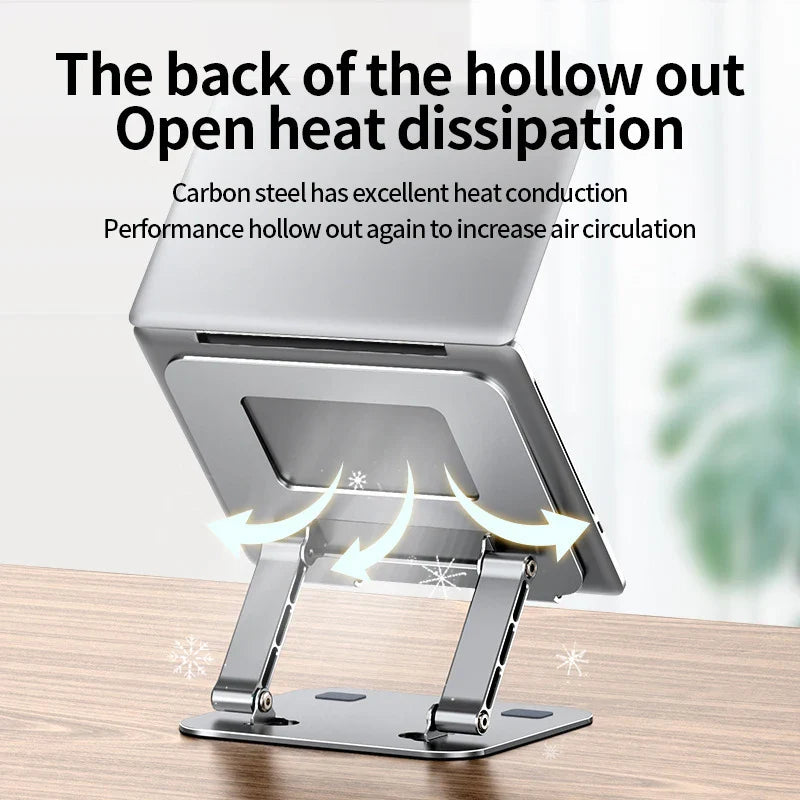 Ergonest Foldable Portable Laptop Stand – Aluminium (10–17 in)