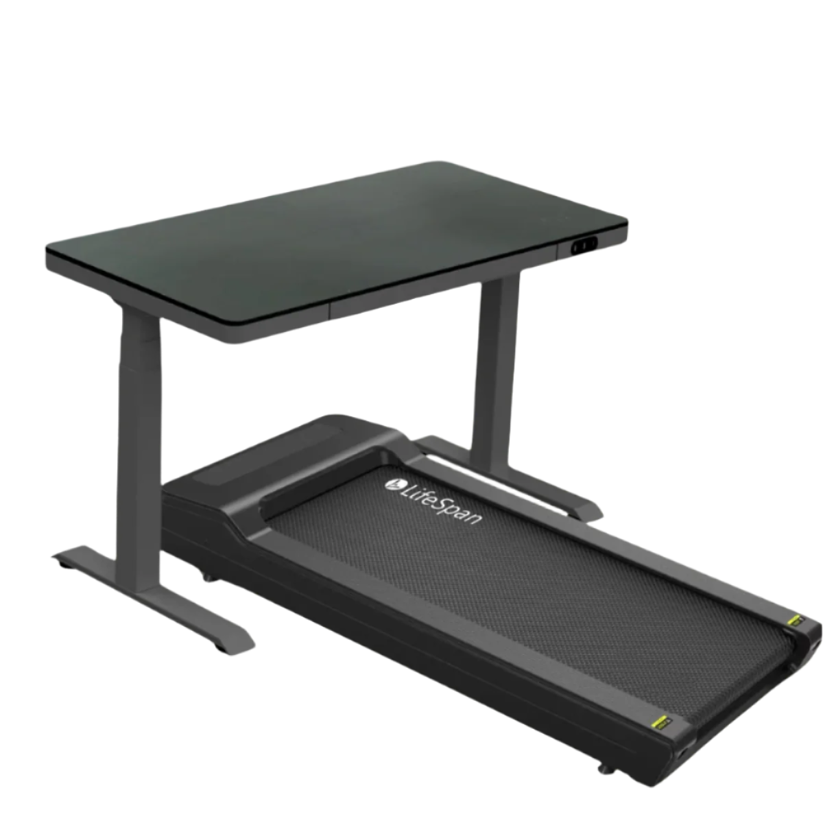 LifeSpan TR5000 Treadmill Desk + Glass Standing Desk & SC130 Console