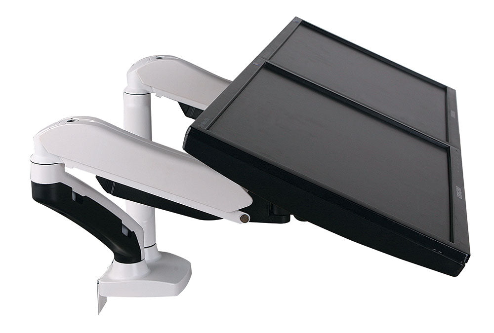 Ergonomic Gas Assisted Flat Screen Twin Monitor Arms