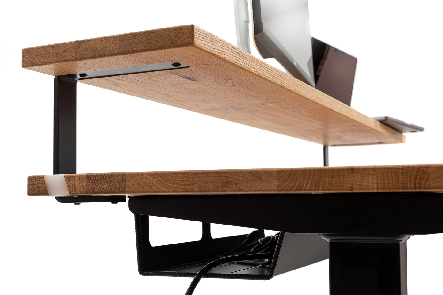 ErgoHide Floating Shelf on desk