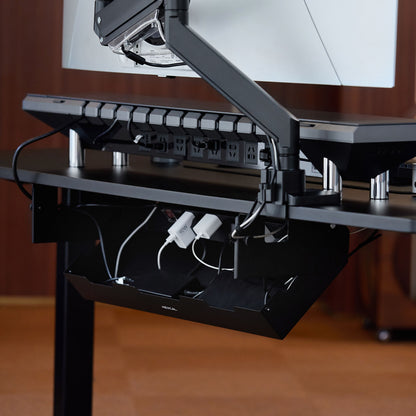 Hexcal Under-Desk Cable Management Tray – Industrial-Grade PDU Power Strip with 45° Tilt