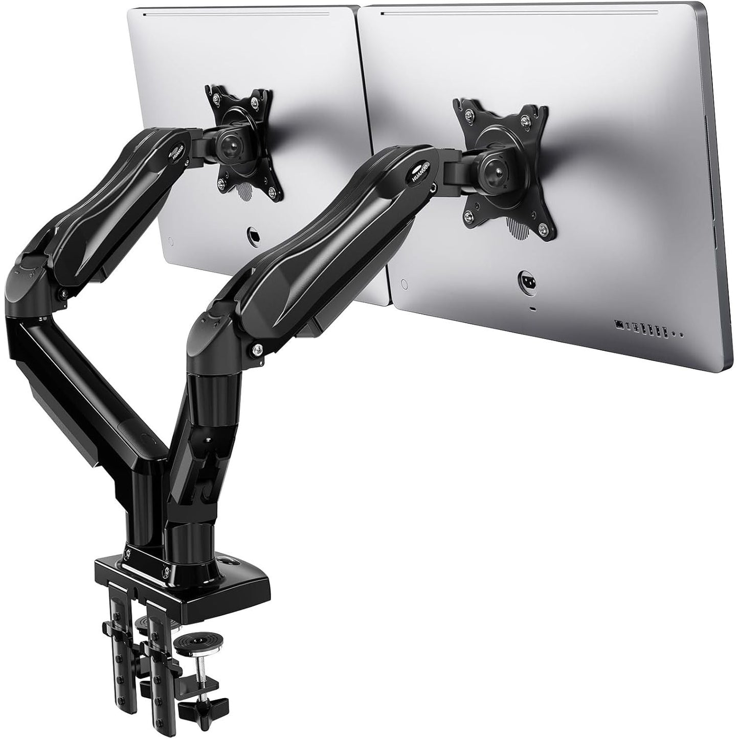 Ergonest Dual Monitor Arm – Adjustable Desk Mount (13–32 in)