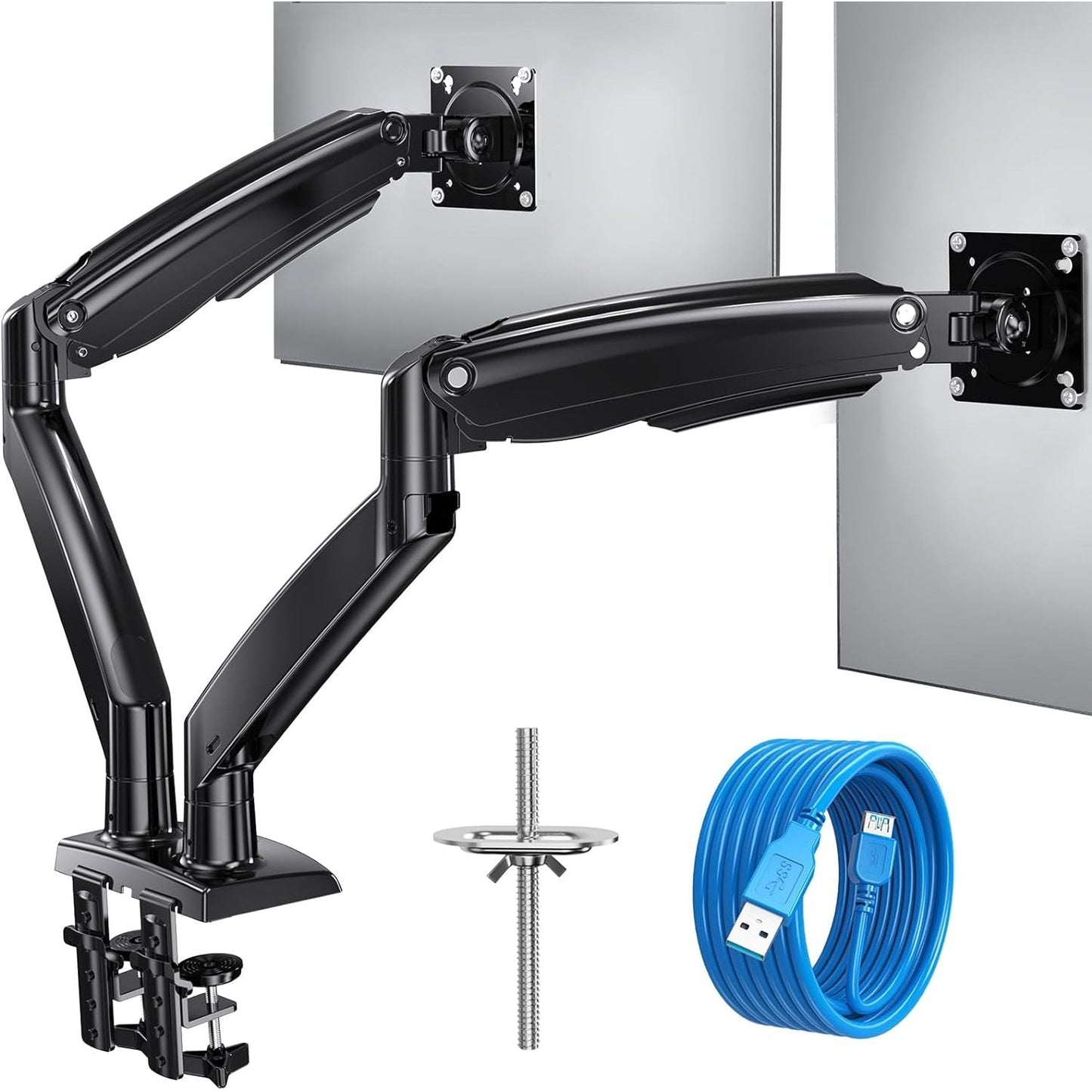 Ergonest Dual Monitor Arm – Adjustable Mount (22–40 in, 12kg)