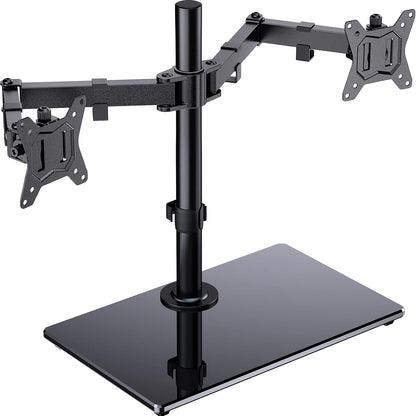 Ergonest Dual Monitor Stand – Freestanding Adjustable (13–32 in)