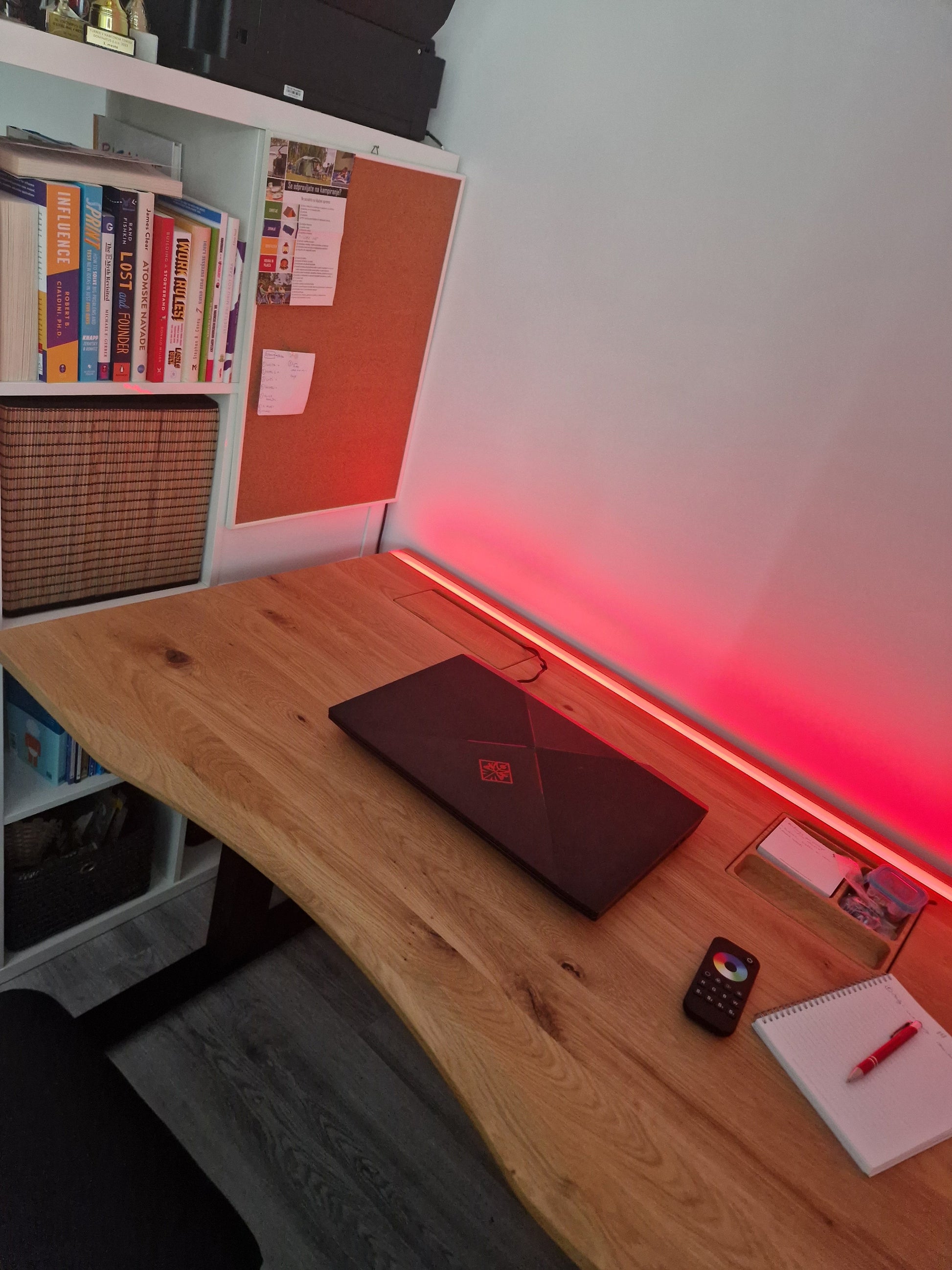 ErgoHide epoxy LED desk customer setup