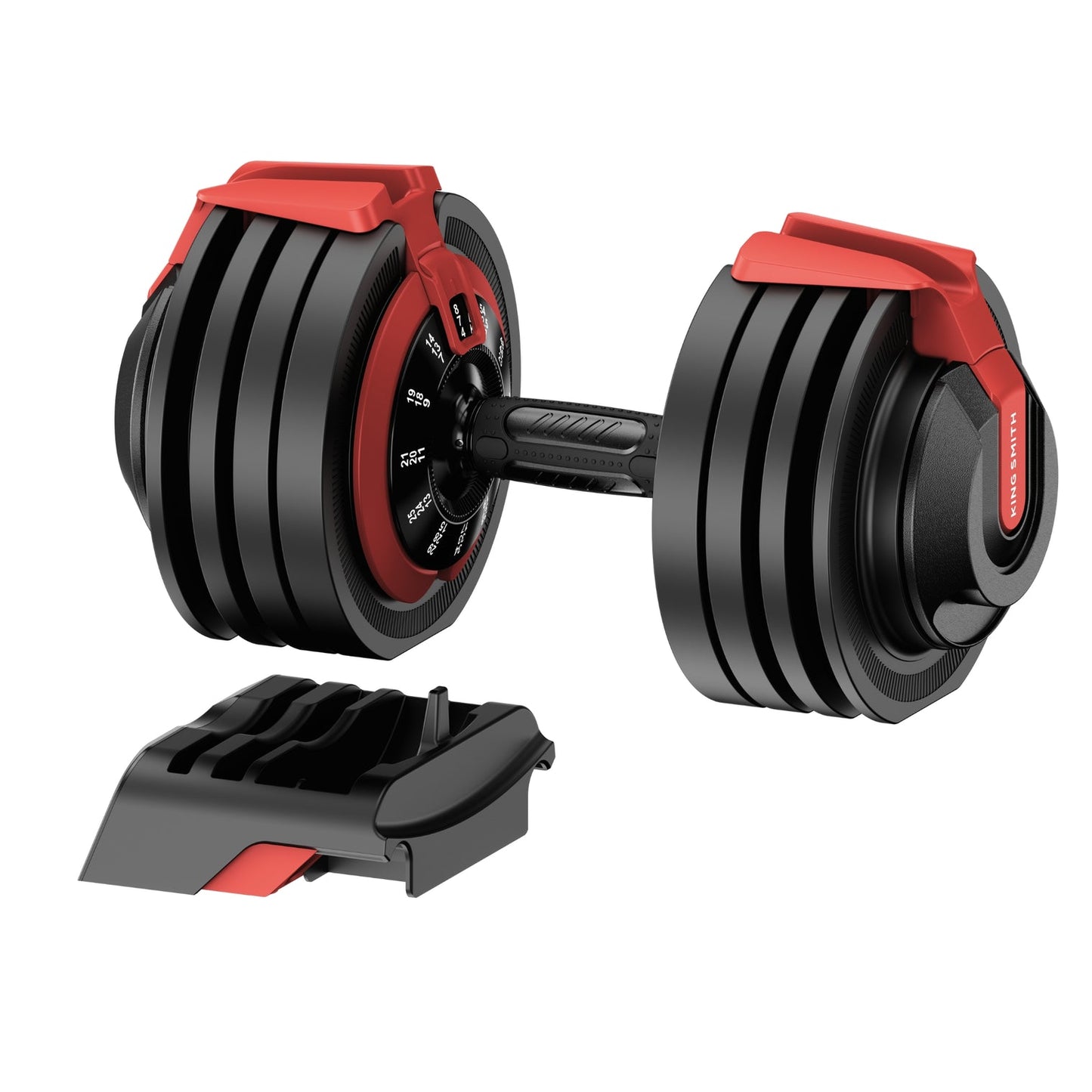 King Smith Fitness 24 kg 3-in-1 Adjustable Dumbbell, Barbell & Kettlebell Set