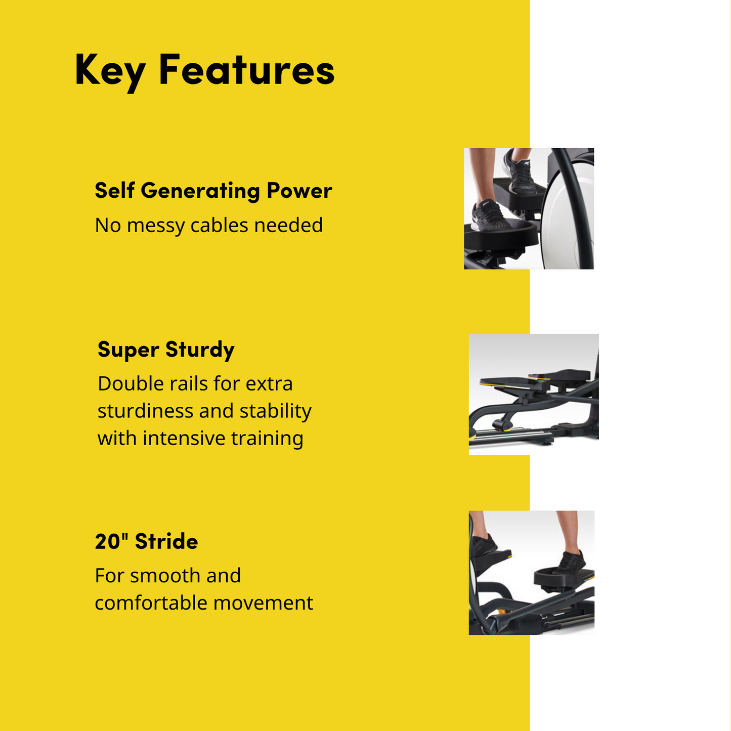 Elliptical trainer E5i+ Self-Generating