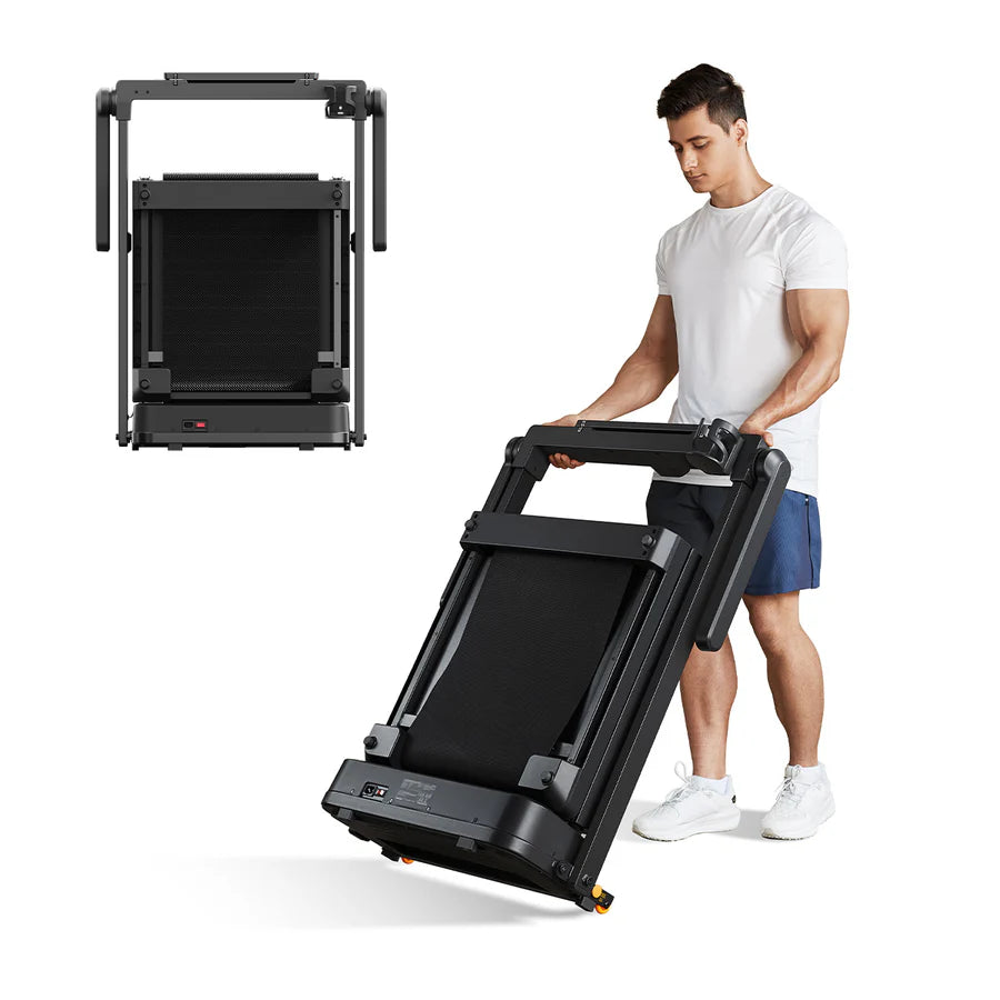 King Smith Fitness MX10 Foldable Treadmill – Walk & Work with Built-In Laptop Tray, Vertical Fold & 10 KPH | Home Office