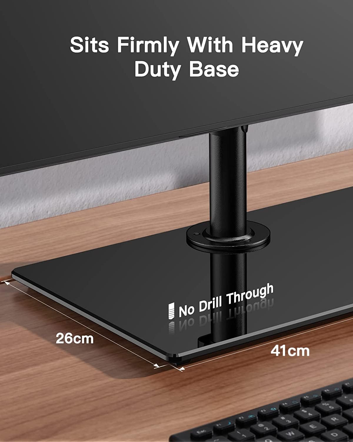 Ergonest Dual Monitor Stand – Freestanding Adjustable (13–32 in)