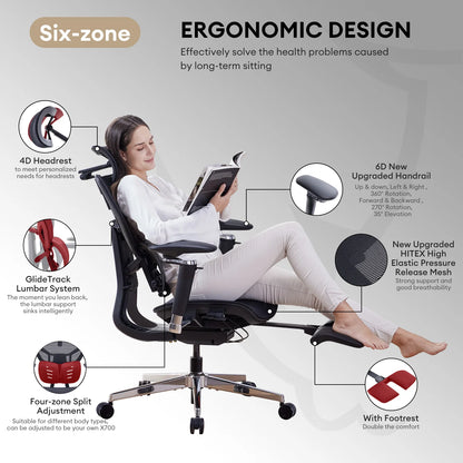 MUSSO X700 Ergonomic Office Chair with GlideTrack Technology
