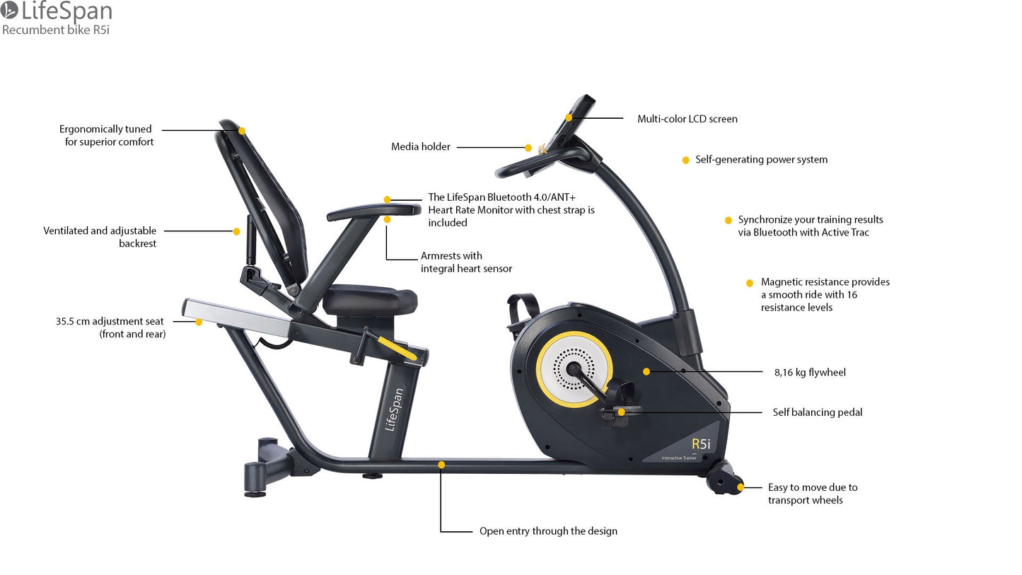 LifeSpan R5i Self-Generating Fitness Light Bike LifeSpan