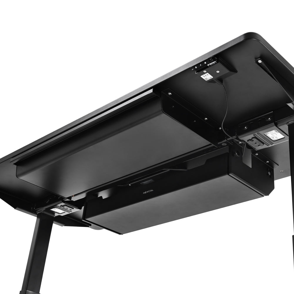 Hexcal Under-Desk Cable Management Tray – Industrial-Grade PDU Power Strip with 45° Tilt