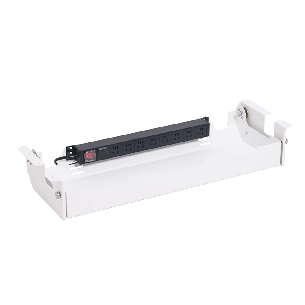 Hexcal Under-Desk Cable Management Tray – Industrial-Grade PDU Power Strip with 45° Tilt