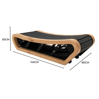 Ergonest Curved Treadmill – Light Oak | Manual Under Desk Walking Treadmill