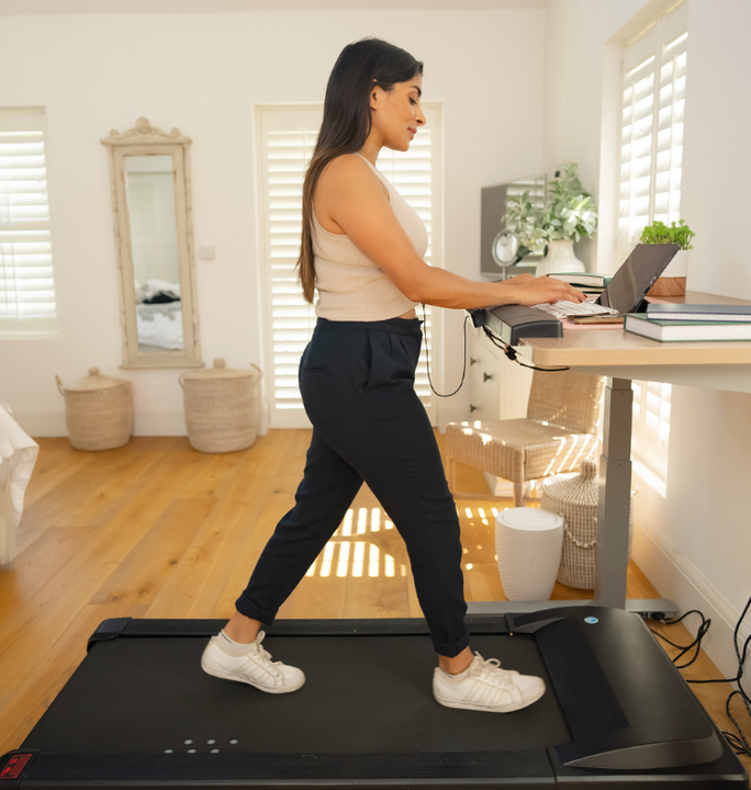 LifeSpan TR5000-DT7 Power Treadmill Desk - Oak Desktop LifeSpan