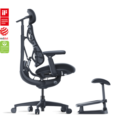 LiberNovo Omni Standard Bundle – Dynamic Ergonomic Chair + StepSync Footrest | Complete Desk Setup