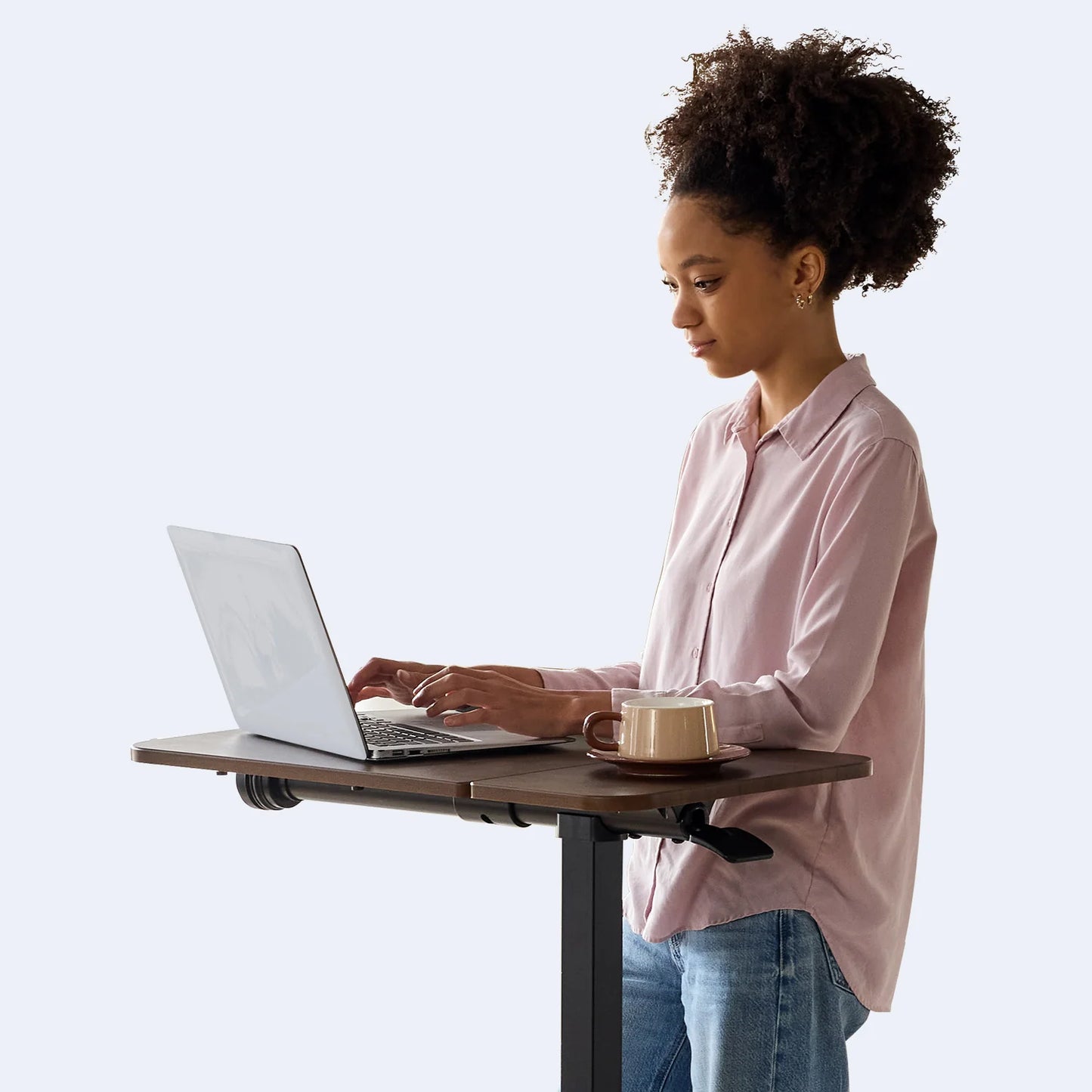 MUSSO AnyDesk D5 Flip-Top Adjustable Standing Desk with Wheels