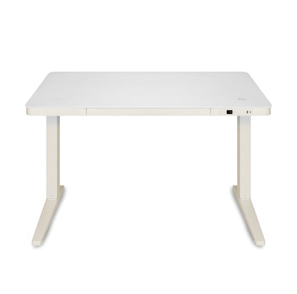 Ergonest E-Max Electric Standing Desk – Glass Top, White
