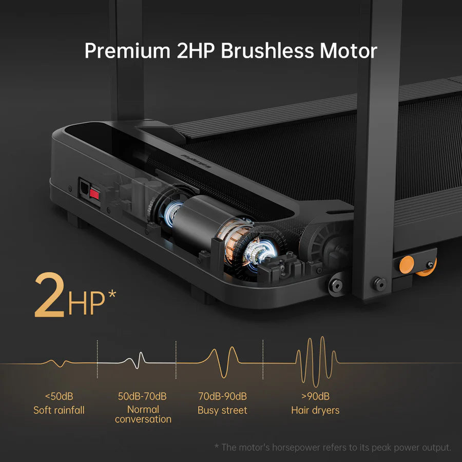 King Smith Fitness MX10 Foldable Treadmill – Walk & Work with Built-In Laptop Tray, Vertical Fold & 10 KPH | Home Office