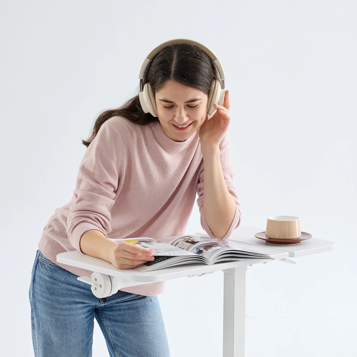 MUSSO AnyDesk D5 Flip-Top Adjustable Standing Desk with Wheels
