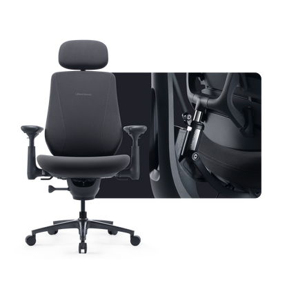 LiberNovo Maxis Ergonomic Chair – Big & Tall Office Chair up to 399 lbs with 160° Recline & Active AirFlow