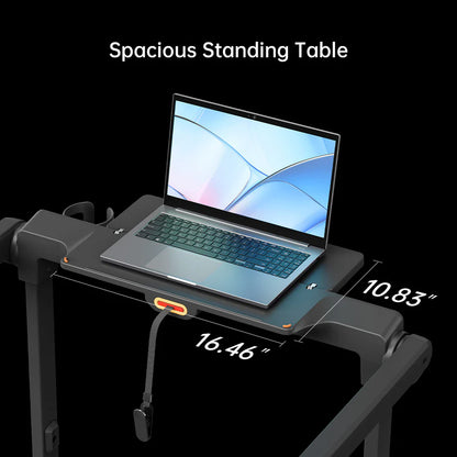King Smith Fitness MX10 Foldable Treadmill – Walk & Work with Built-In Laptop Tray, Vertical Fold & 10 KPH | Home Office
