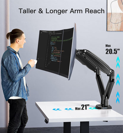 Ergonest Dual Monitor Arm – Adjustable Mount (22–40 in, 12kg)