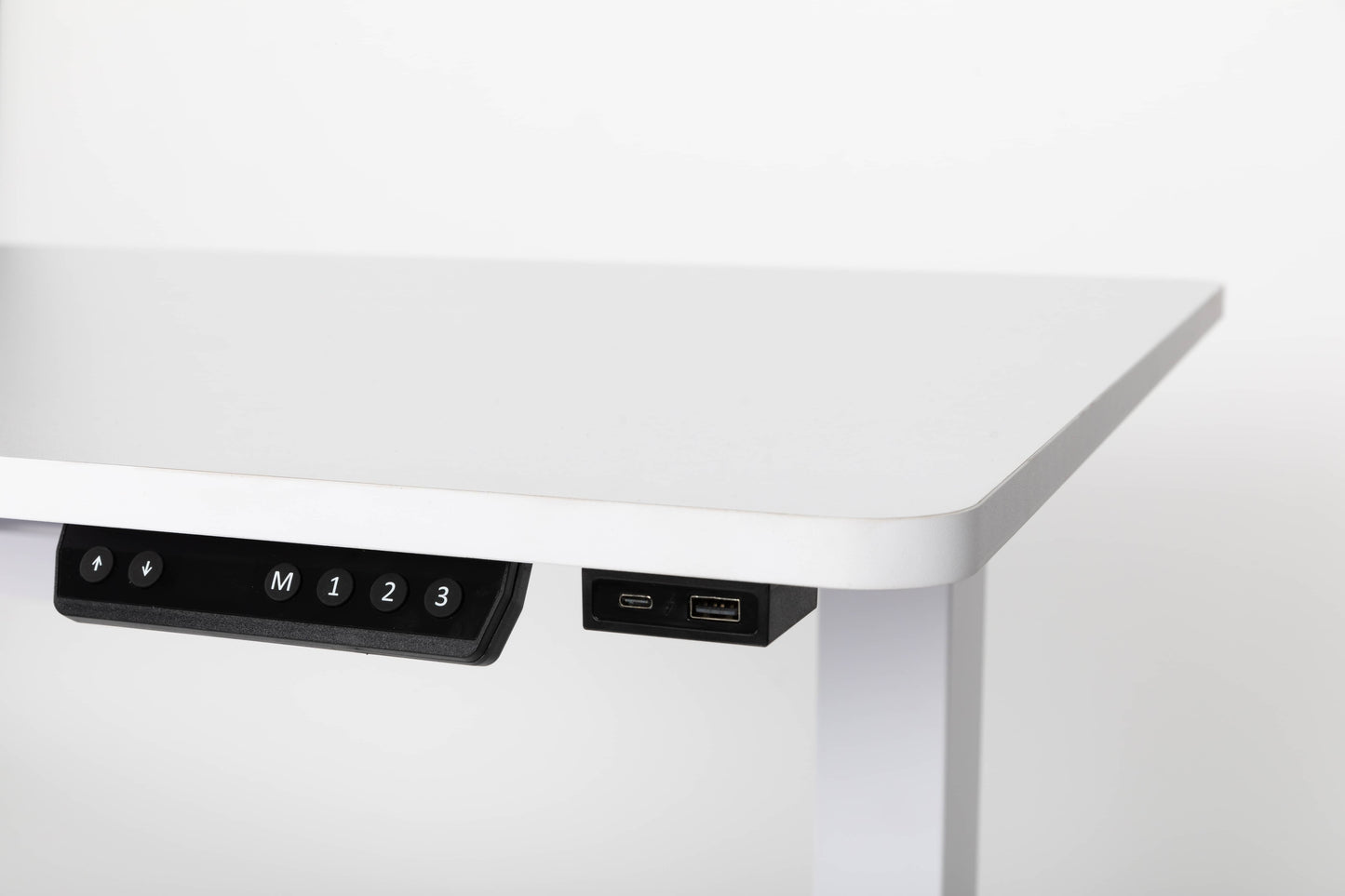 Ergonest Classic Electric Standing Desk – Wood Top, White