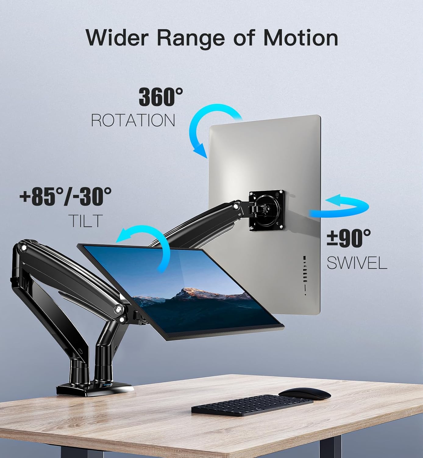 Ergonest Dual Monitor Arm – Adjustable Mount (22–40 in, 12kg)