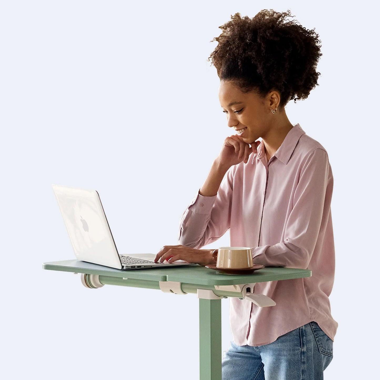 MUSSO AnyDesk D5 Flip-Top Adjustable Standing Desk with Wheels