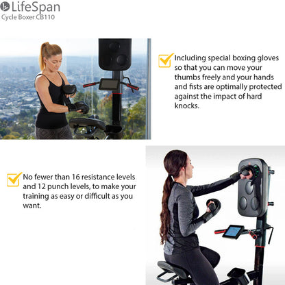 LifeSpan Hometrainer Box-Trainer CB110 Fitness Cycle Boxer LifeSpan