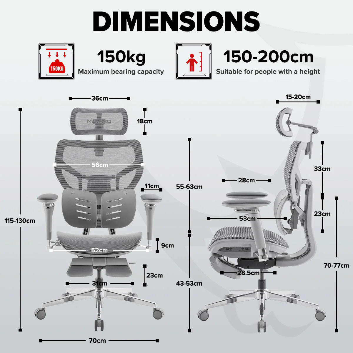 MUSSO X700 Ergonomic Office Chair with GlideTrack Technology