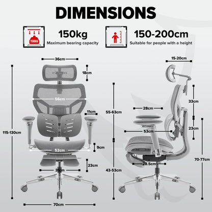 MUSSO X700 Ergonomic Office Chair with GlideTrack Technology