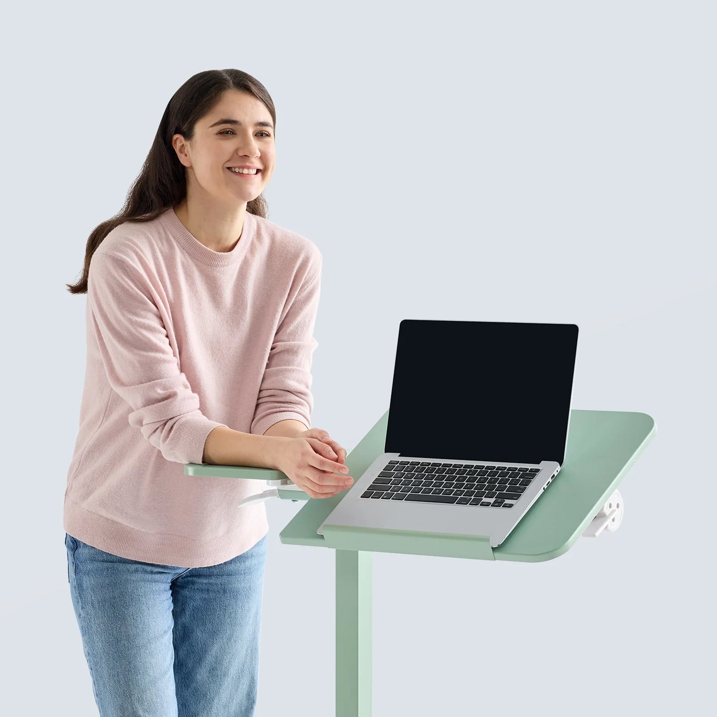 MUSSO AnyDesk D5 Flip-Top Adjustable Standing Desk with Wheels