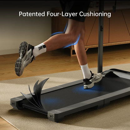King Smith Fitness MX10 Foldable Treadmill – Walk & Work with Built-In Laptop Tray, Vertical Fold & 10 KPH | Home Office