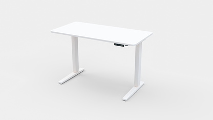 Ergonest Classic Electric Standing Desk – Wood Top, White