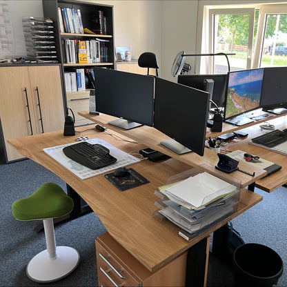 ErgoHide oak standing desk home office