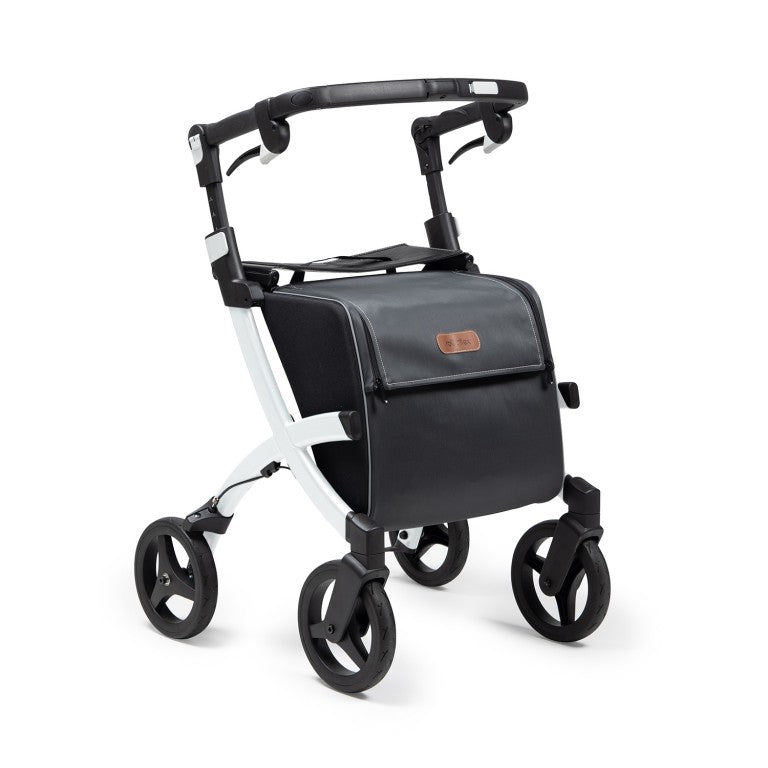 Rollz Flex: Lightweight Rollator with Shopping Bag Rollator Rollz Pebble White