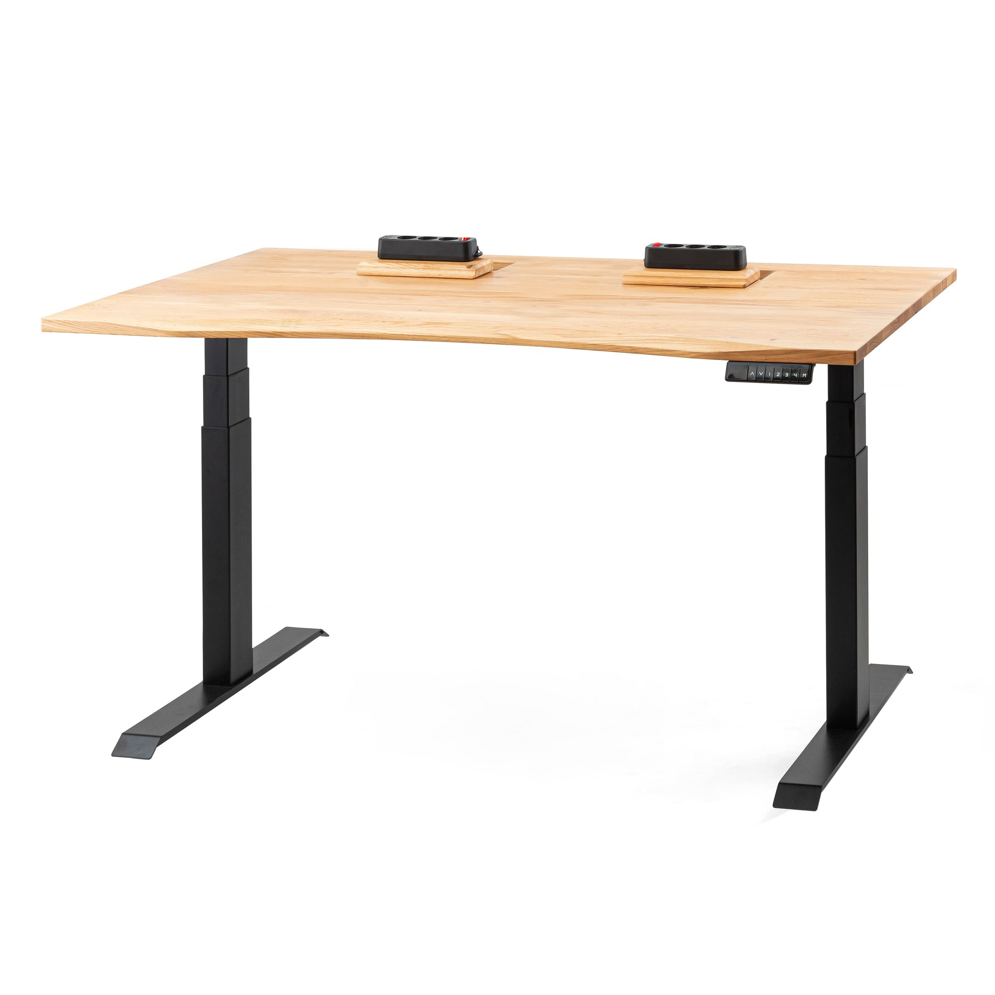 ErgoHide Standing Desk with Cable Space – oak hero