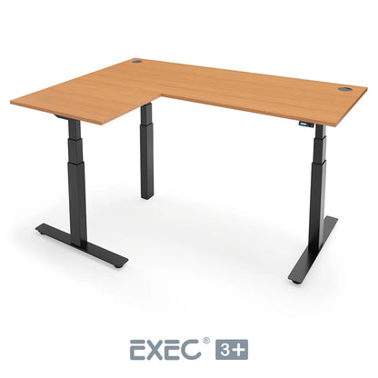 EXEC 3+ Triple Motor L-Shaped Height Adjustable Standing Desk