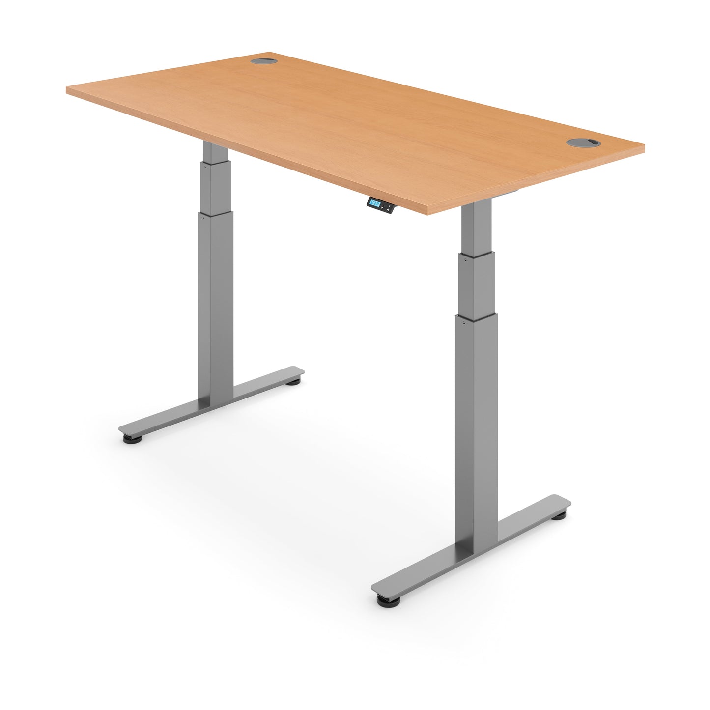 Flytta 2+ Beech worktop Silver frame