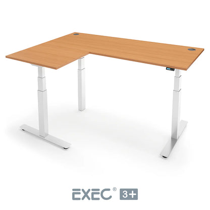 EXEC 3+ Triple Motor L-Shaped Height Adjustable Standing Desk