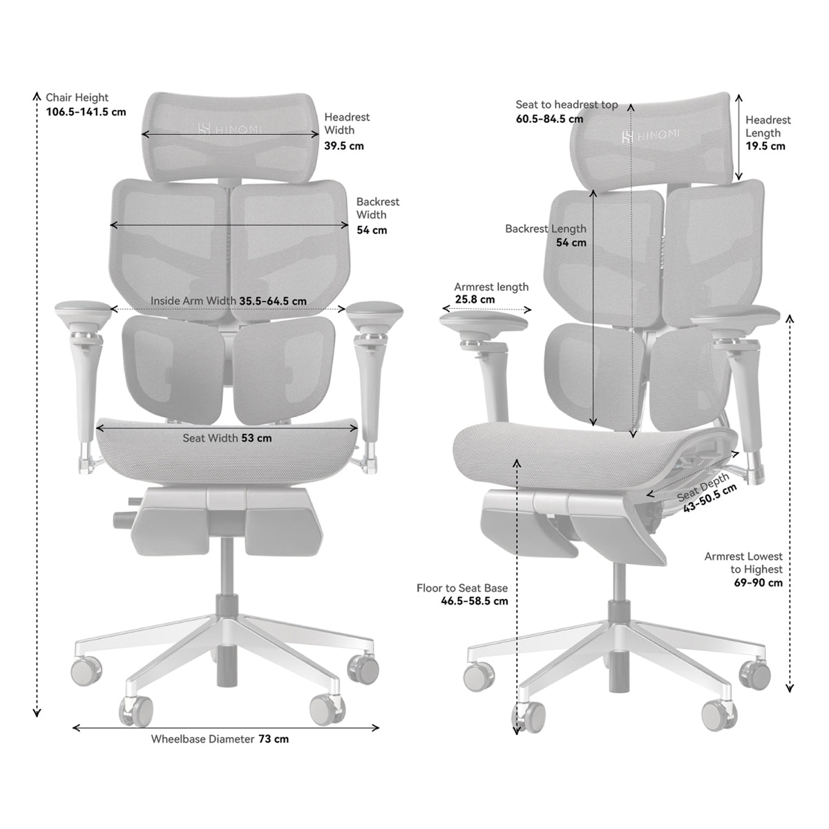 HINOMI X2 Pro Ergonomic Desk Chair (Improved X1 Model)