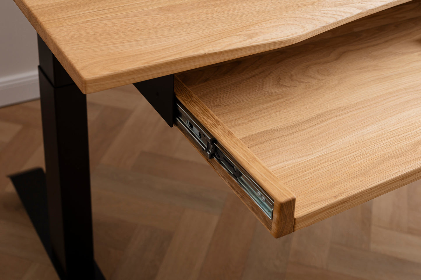ErgoHide Keyboard Tray workspace