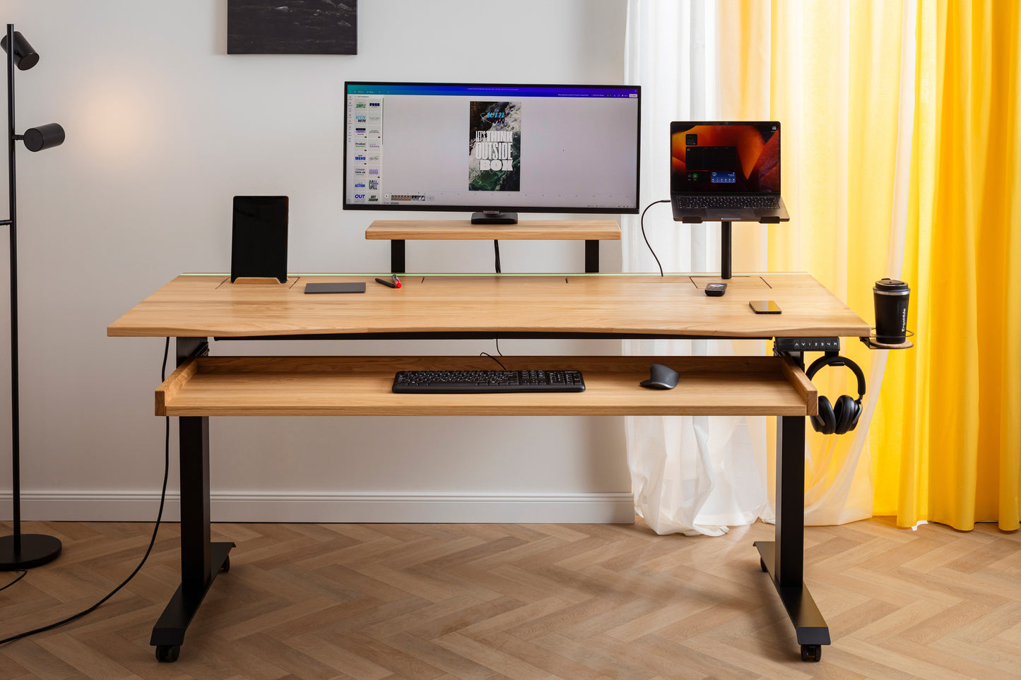 ErgoHide Keyboard Tray in use