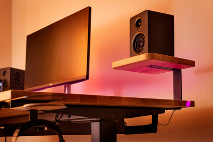 ErgoHide walnut desk frame and surface