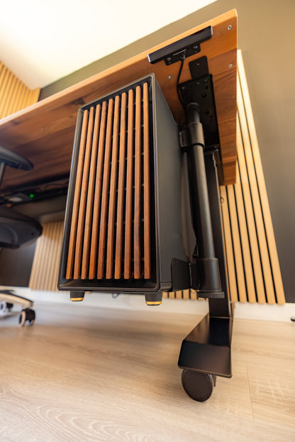 ErgoHide PC Holder workspace setup