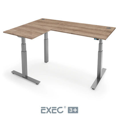 EXEC 3+ Triple Motor L-Shaped Height Adjustable Standing Desk