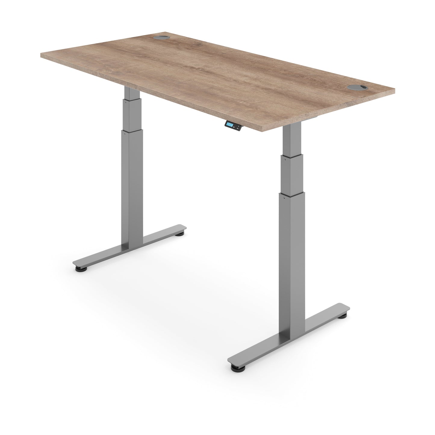 Flytta 2+ Nebraska Oak worktop Silver frame